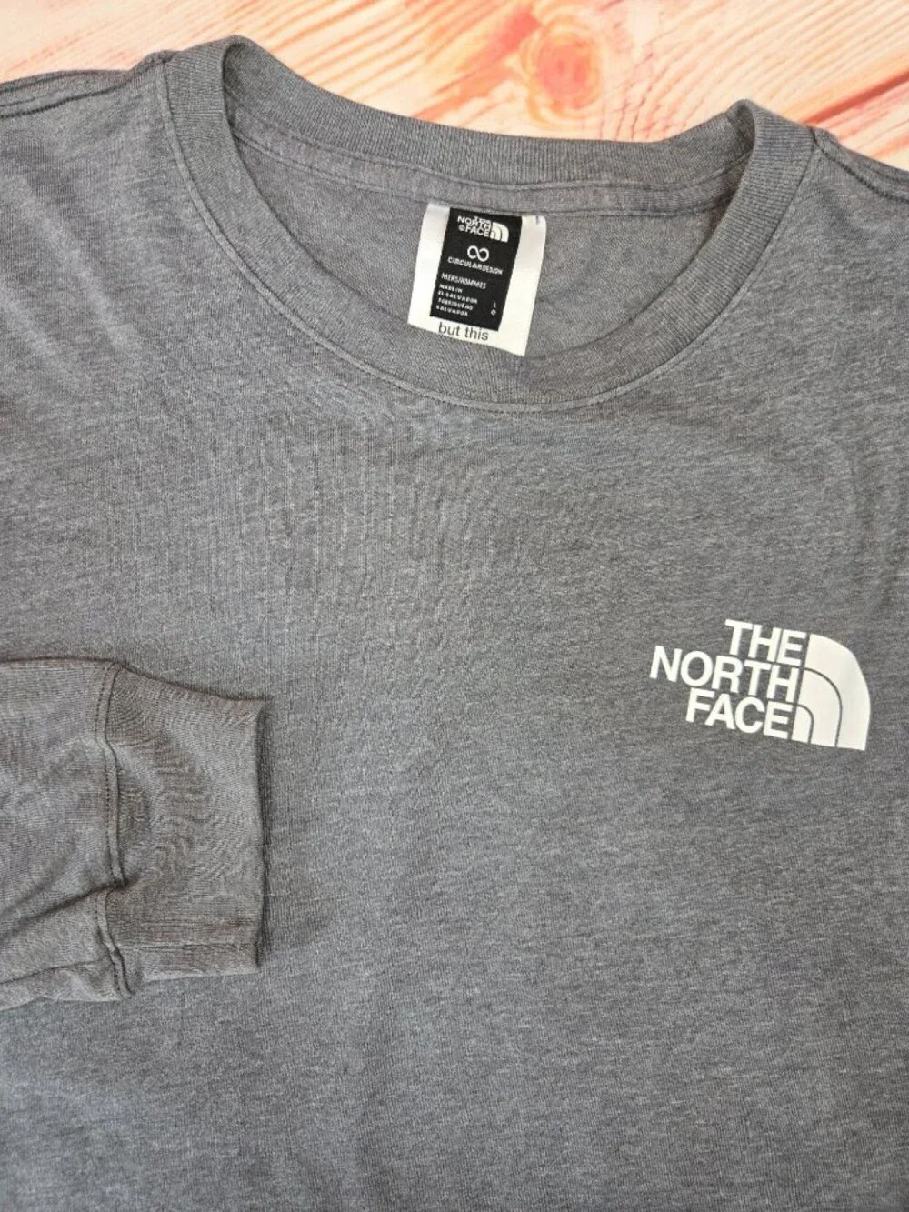 The North Face Gray L/S Crew Shirt Large
